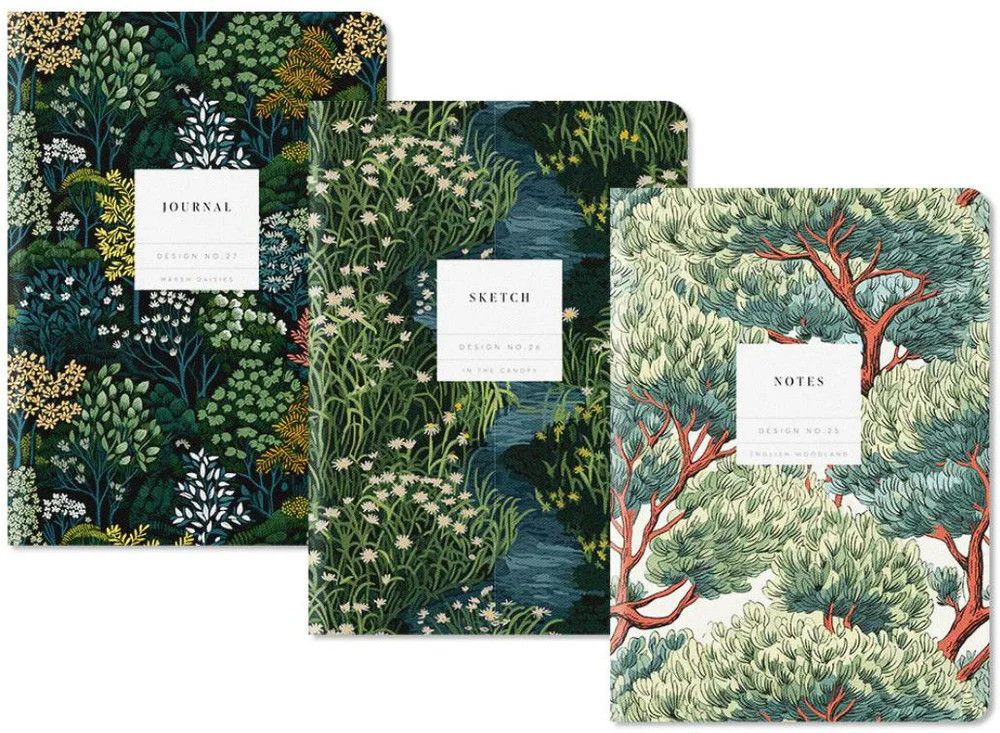 Carnets (paquet de 3) - Design #25 : English Woodland - Kaleido