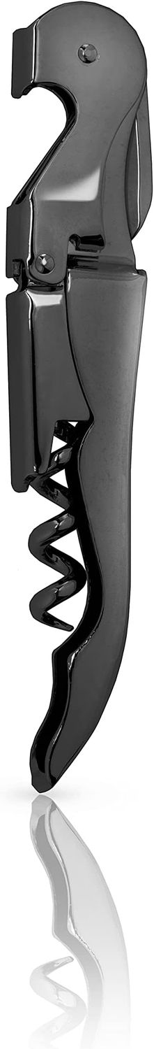 Tire-bouchon de sommelier à double levier tout noir (all black) - Cuisivin