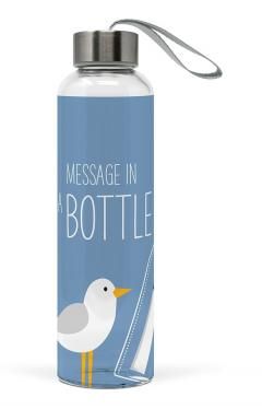 Bouteille d'eau en verre Message - Paperproducts Design