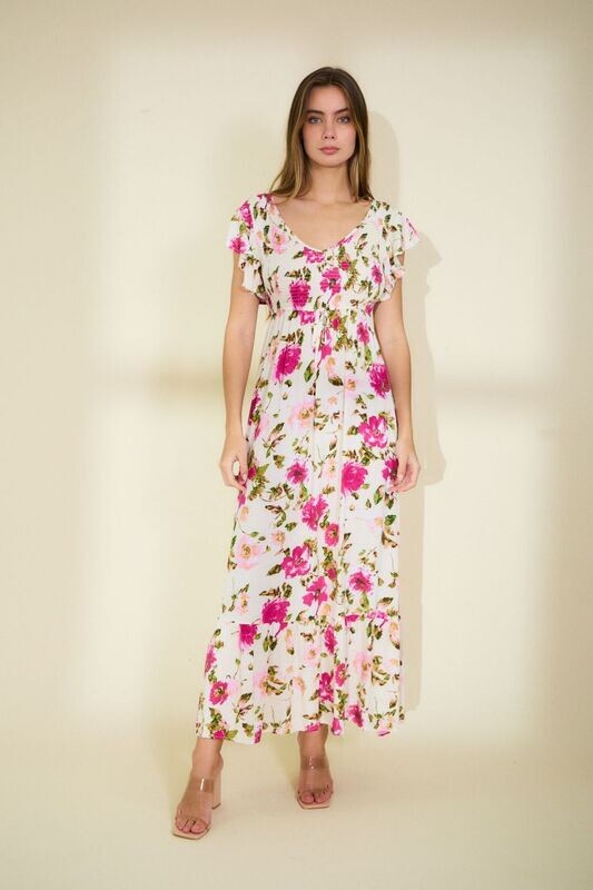 Maxi jurk met bloemenprint