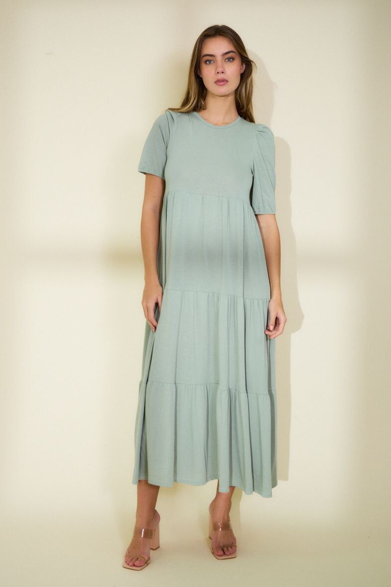 Stretch maxi jurk