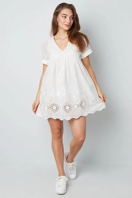 Korte jurk met open rug 