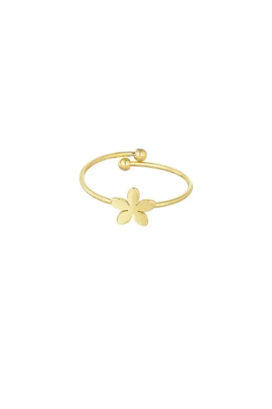 Basic ring met bloem