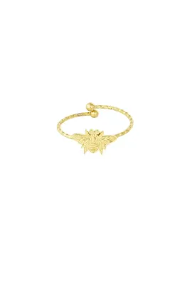 Ring met bij - Zilver