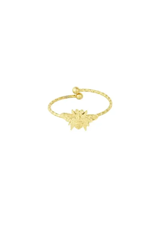 Ring met bij - Zilver