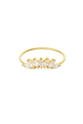 Ring steentjes waaier vorm Ring steentjes waaier vorm
