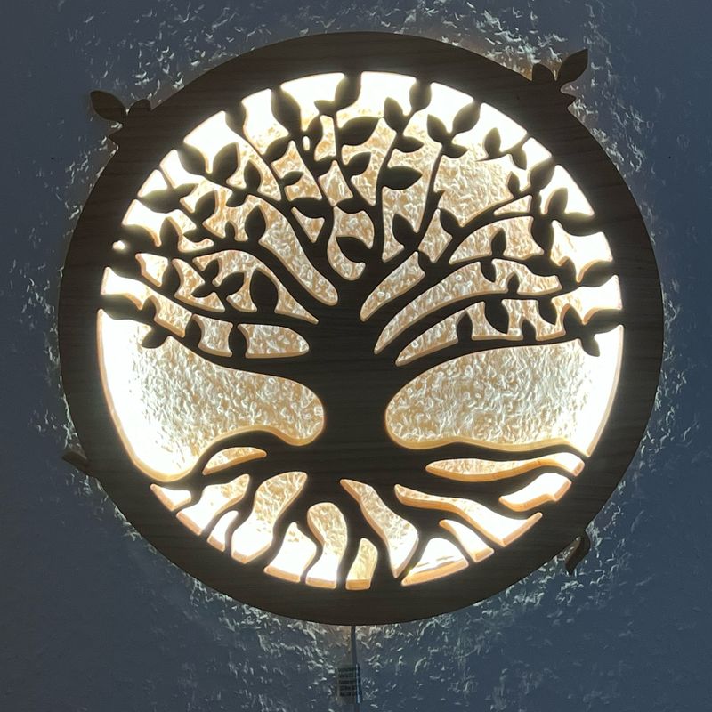 BAUM DES LEBENS Wanddekoration mit LED Beleuchtung
