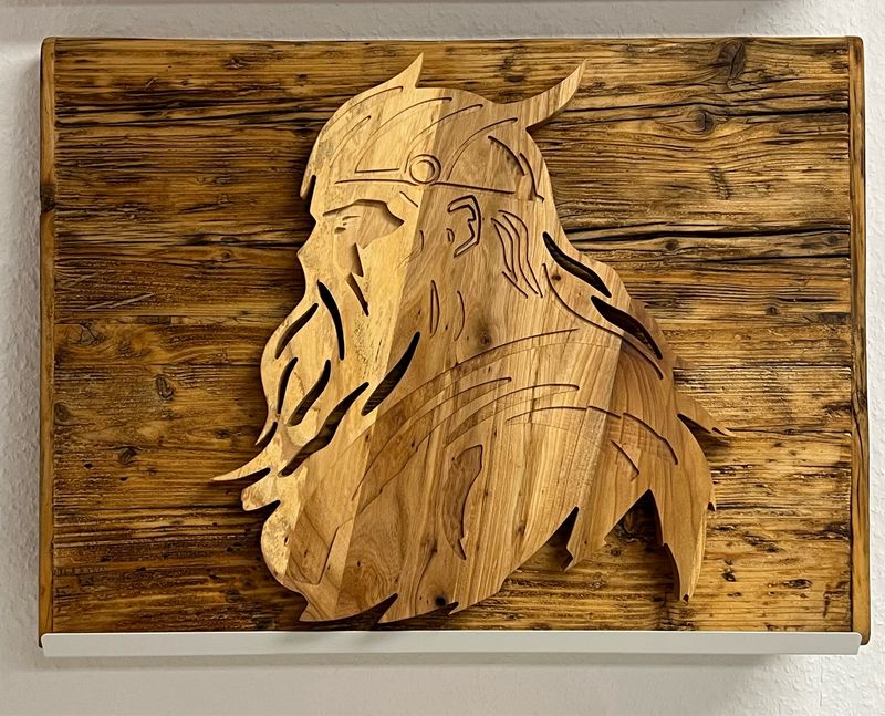 HOLZPOSTER WIKINGER Wanddekoration