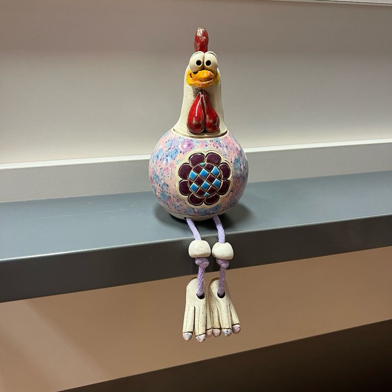 Huhn Kantenhocker - Keramik - klein