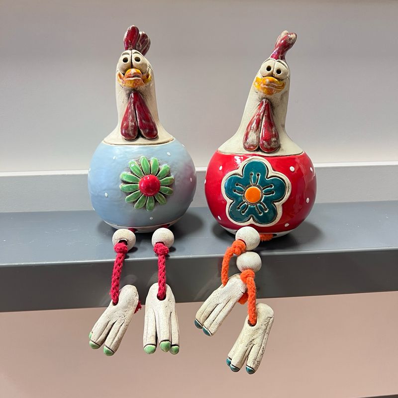 Huhn Kantenhocker - Keramik - klein