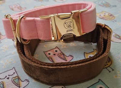 Velvet collar collection Baby pink