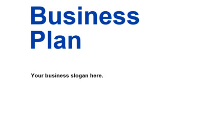 Business Plan (Short Version) Template