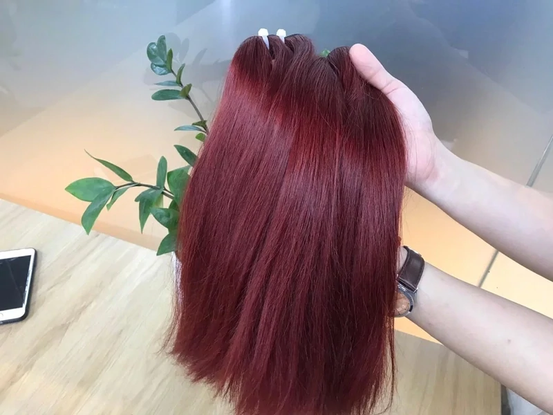 Single drawn Machine Weft Burgundy