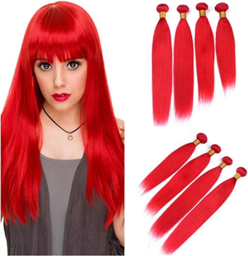 Double Drawn Machine Weft Bright Red
