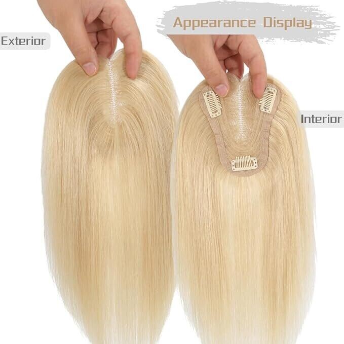 PREMIUM Hair Topper Light Blonde 12 inch
