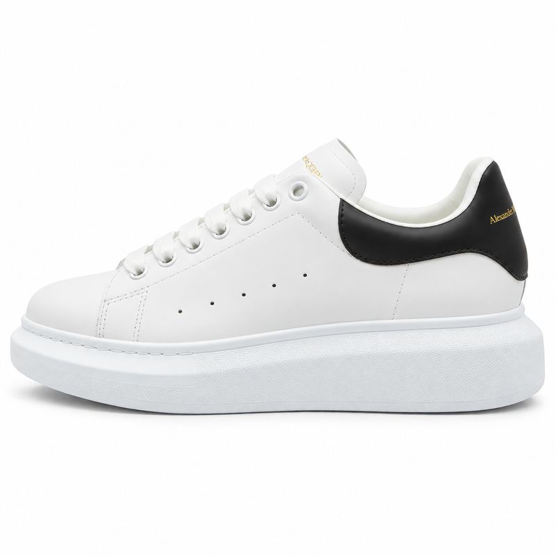 Alexander McQueen Men's Oversized Sneaker in White/Black