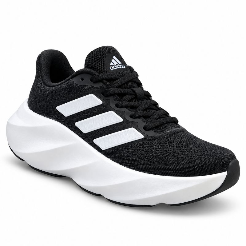 adidas Max-Cushion Running Shoes – Black / White – image 1