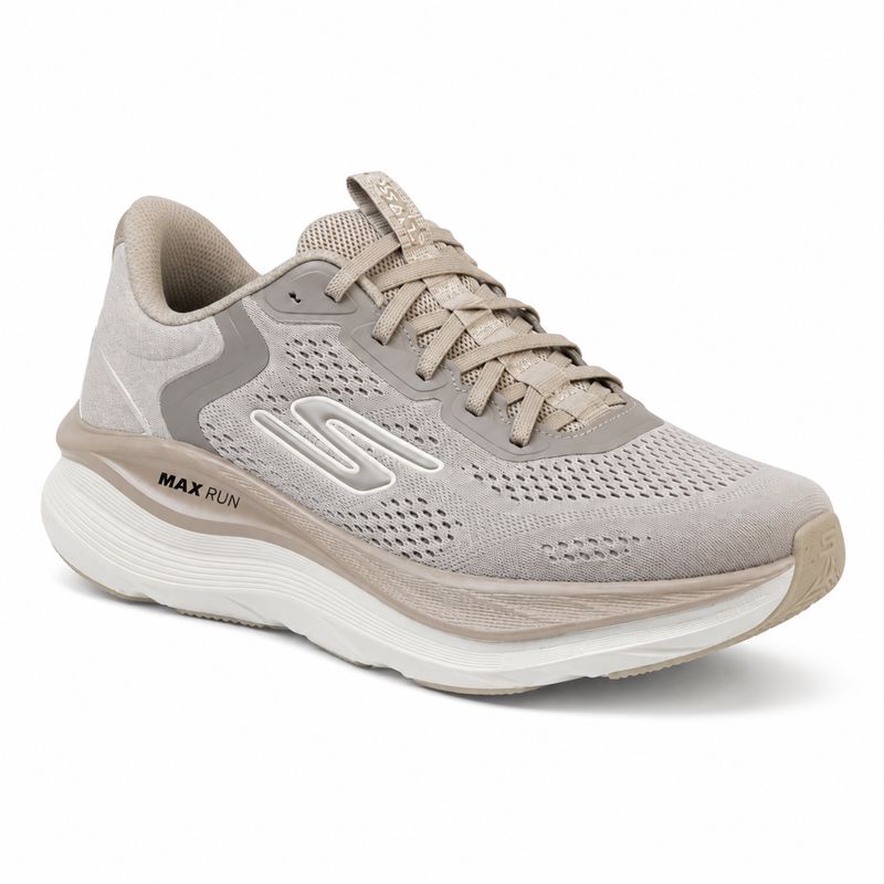 Skechers Cushioned Running Shoe – Sand / White — image 2