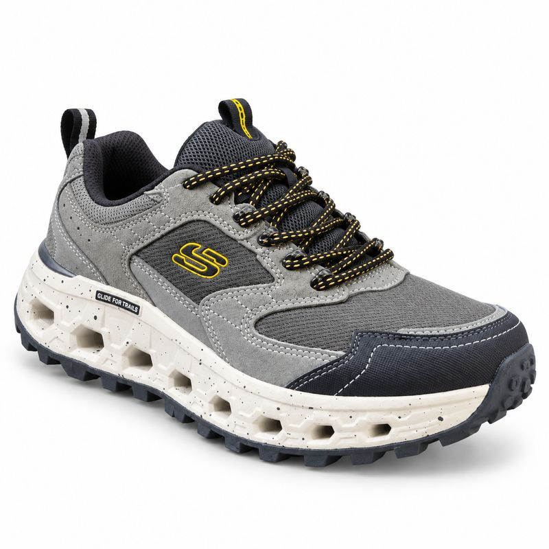 Skechers Glide-Step – Grey/Yellow — product view 2
