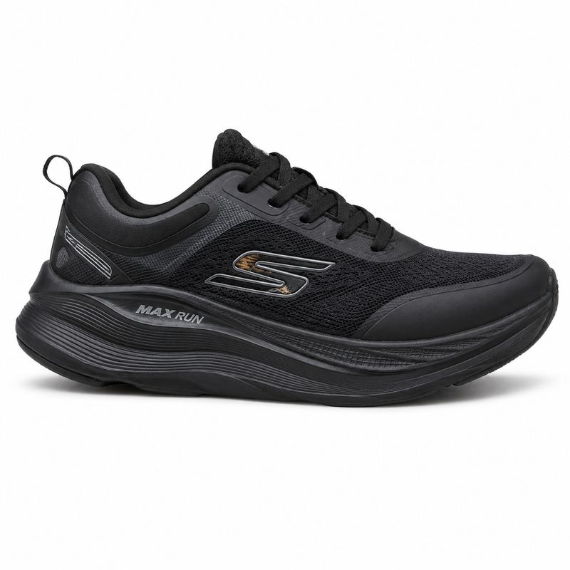 Skechers Cushioned Running Shoe – Black / Grey — image 1