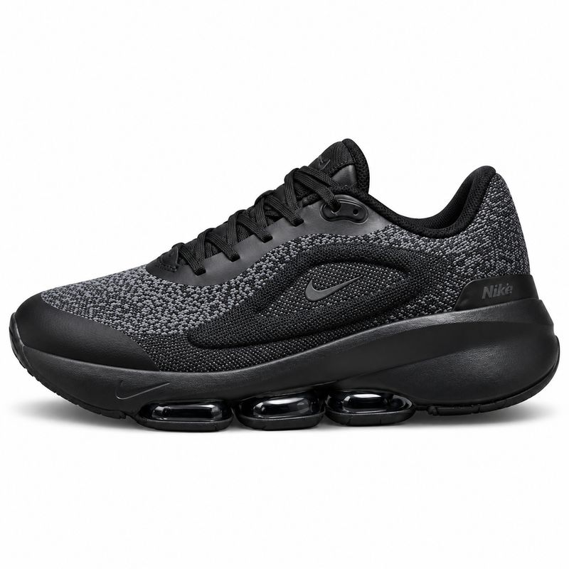 Nike Air-Cushioned Knit Sneakers – Black / Dark Grey – image 2