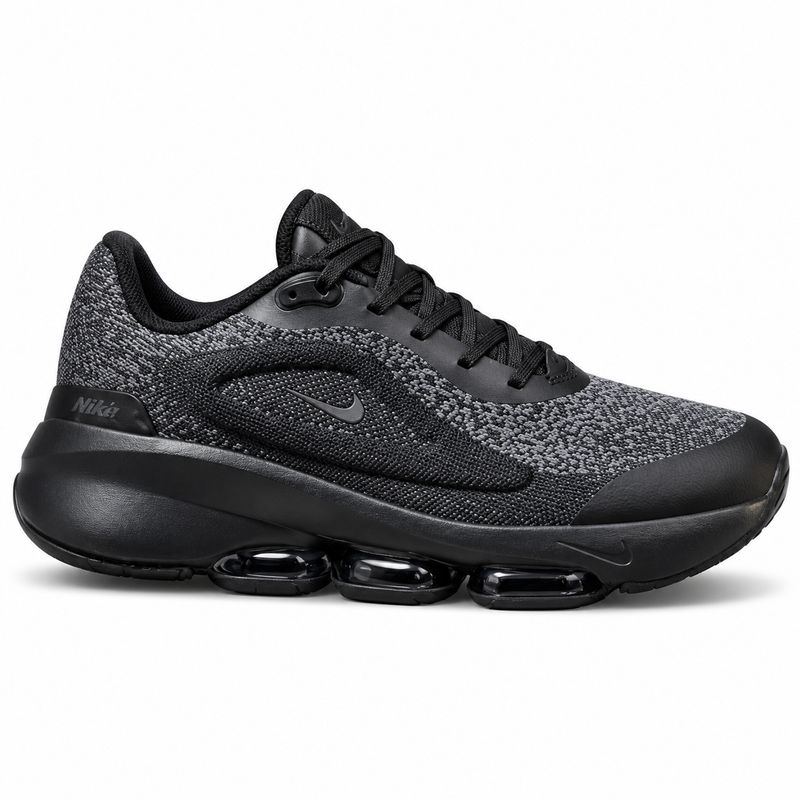 Nike Air-Cushioned Knit Sneakers – Black / Dark Grey – image 1