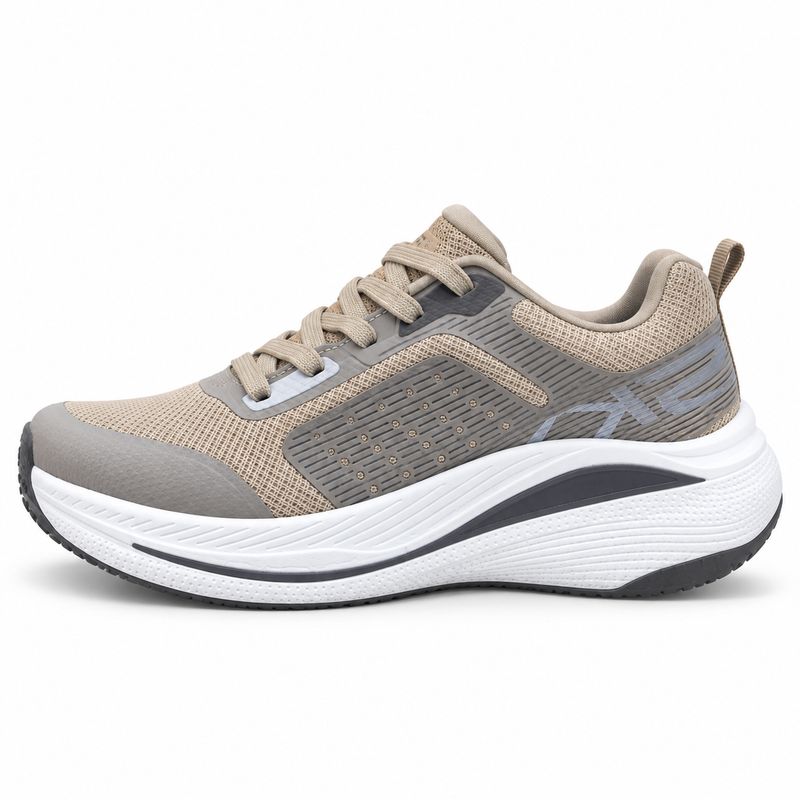 Skechers Max Cushioning Running Shoes – Taupe/White — product view 2