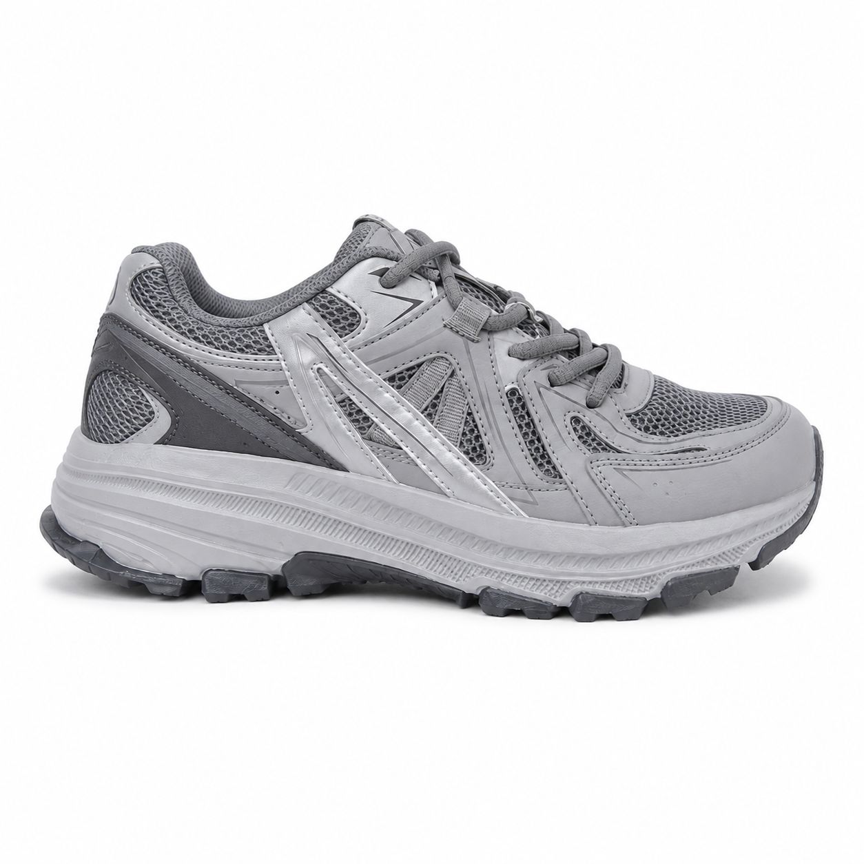 Skechers Grey &amp; Silver Chunky Mesh Athletic Sneakers — image 1