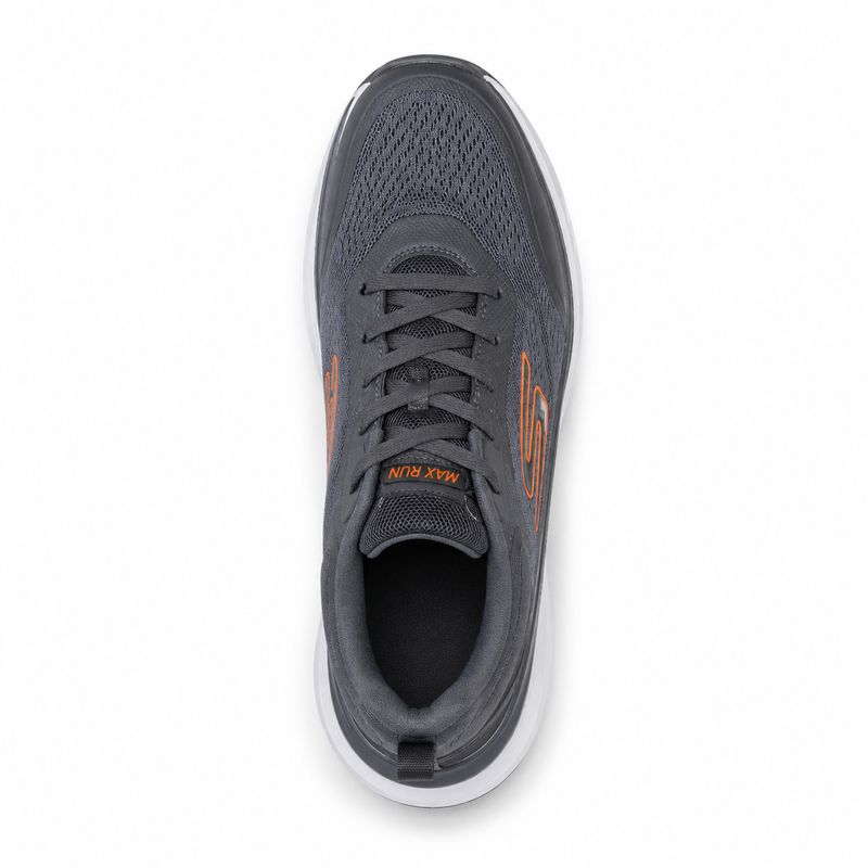 Skechers Cushioned Running Shoe – Grey / Orange — image 2