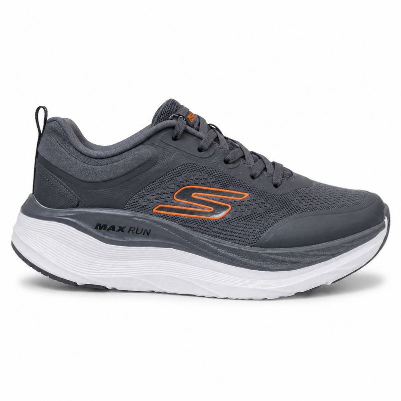 Skechers Cushioned Running Shoe – Grey / Orange — image 1