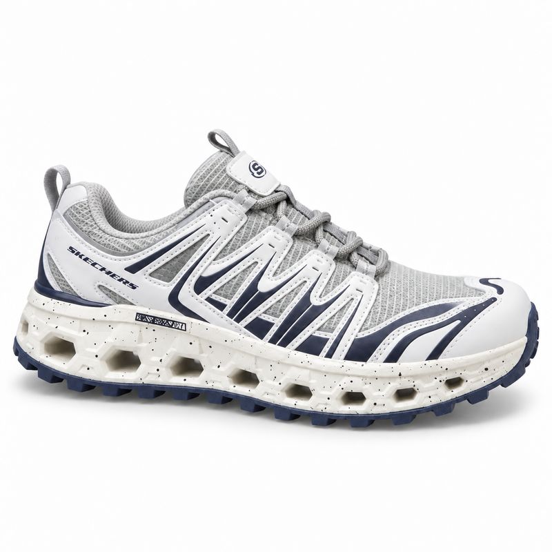 Skechers Glide-Step – Light Grey/Navy — product view 2