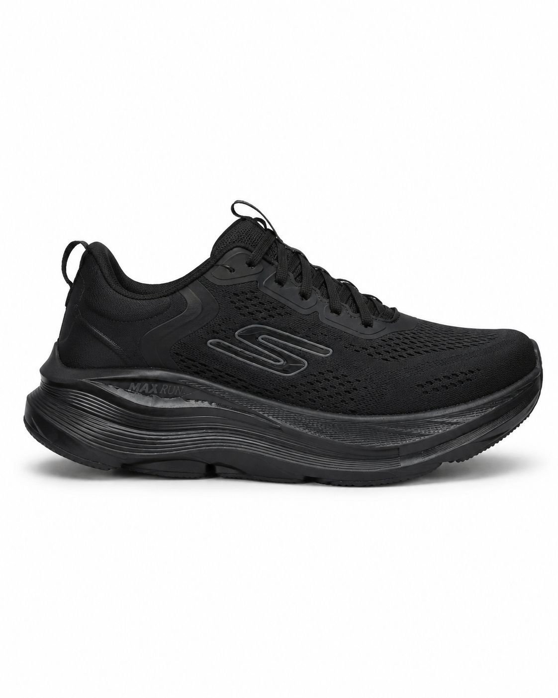 Skechers Cushioned Running Shoe – Black — image 1