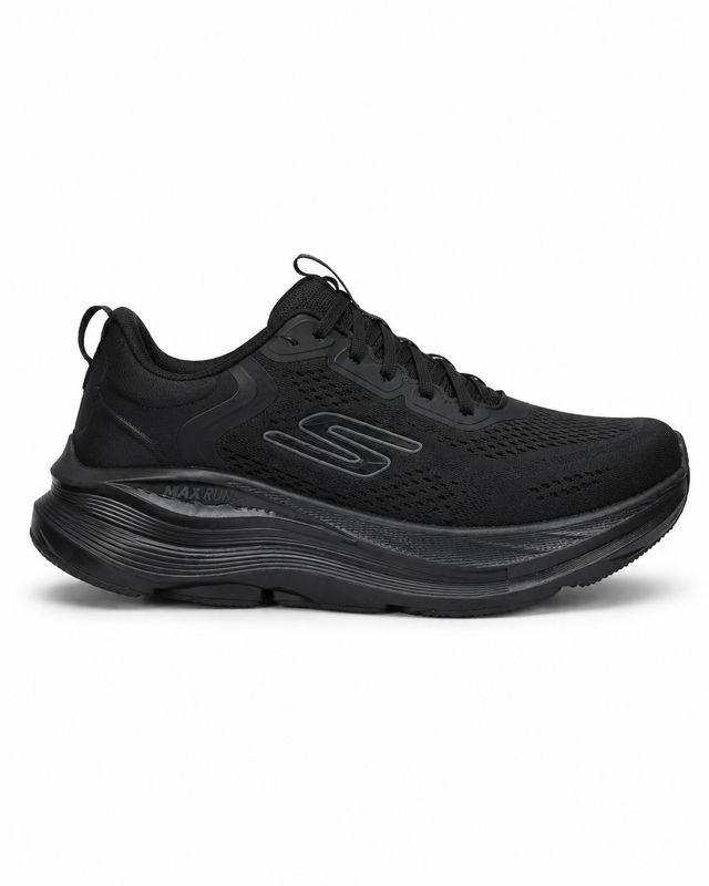 Skechers Cushioned Running Shoe – Black — image 1