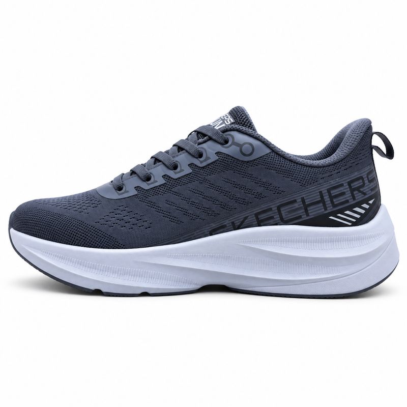 Skechers Cushioned Running Shoe – Grey / White