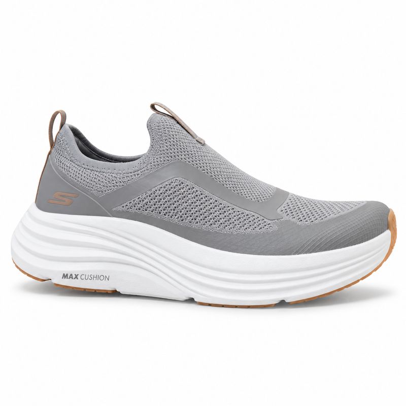 Skechers Max Cushioning Slip-On Walking Shoes – Grey / White / Gum – image 1