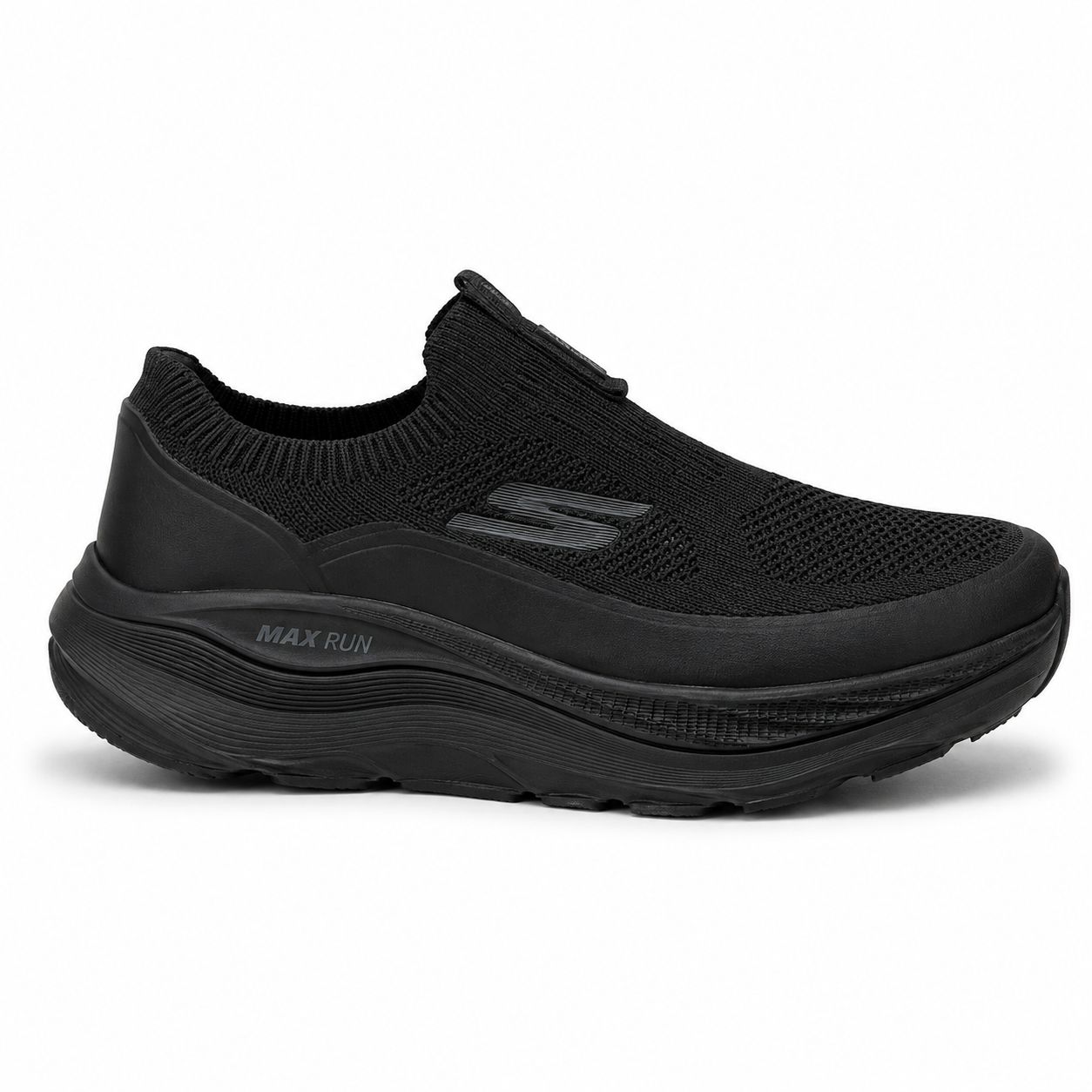 Skechers Max Run Lace-Up Running Shoe – Black — image 1