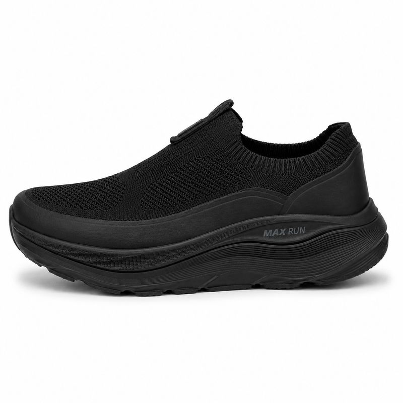 Skechers Max Run Lace-Up Running Shoe – Black — image 2