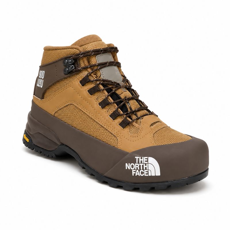 The North Face Men’s High-Top Hiking Boots – Tan / Brown with Vibram Outsole – image 1