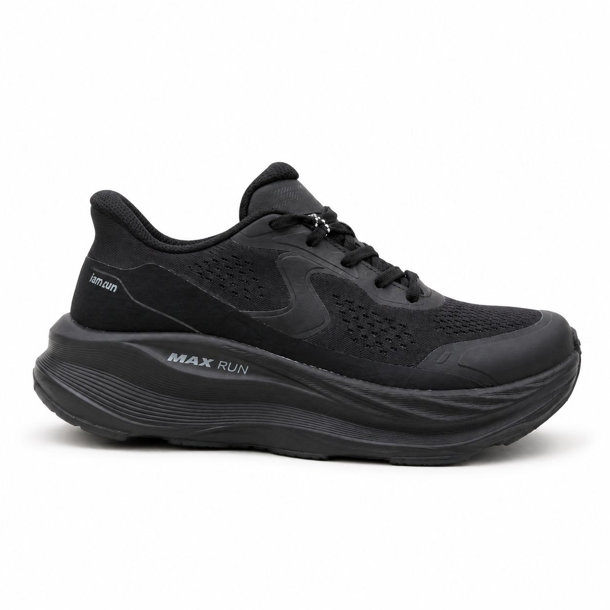 Skechers Max Run Max Cushioning All-Black Running Shoes — image 1