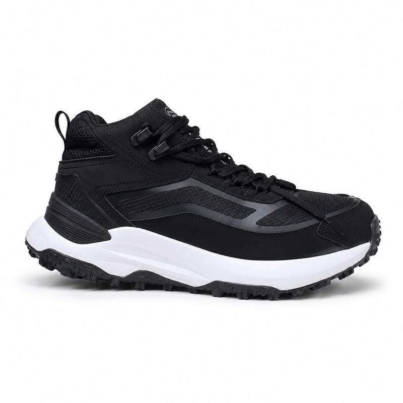 Timberland Men’s Black Mid-Top Hiking Sneakers – Black / White – image 1