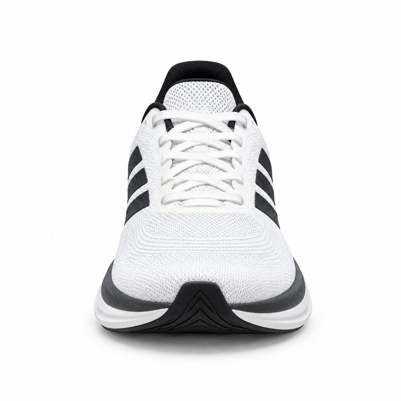 adidas Cushioned Road Running Shoes – White / Black – image 2