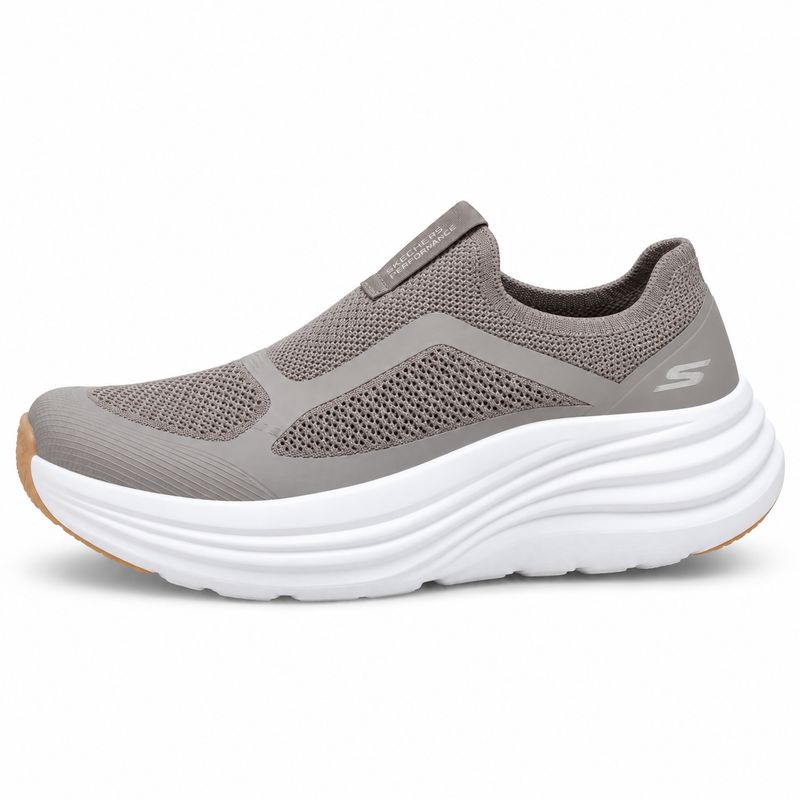 Skechers Max Cushioning Slip-On Walking Shoes – Taupe / White – image 2