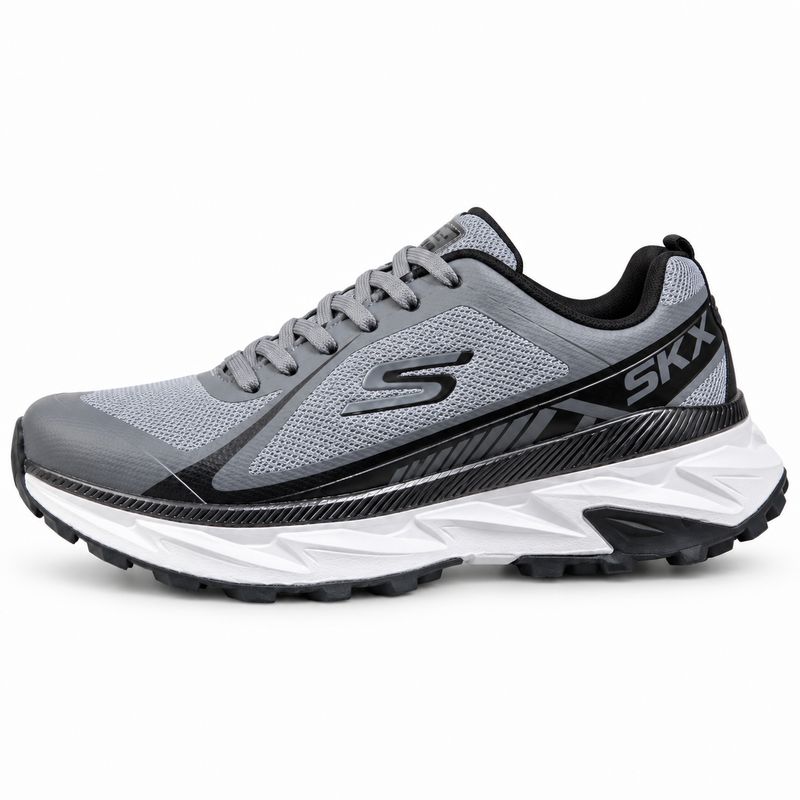 Skechers Trail Running Shoes – Grey/Black — product view 2