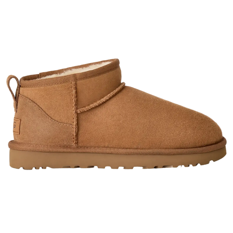 UGG Classic Ultra Mini Boots in Chestnut - Outer Side View