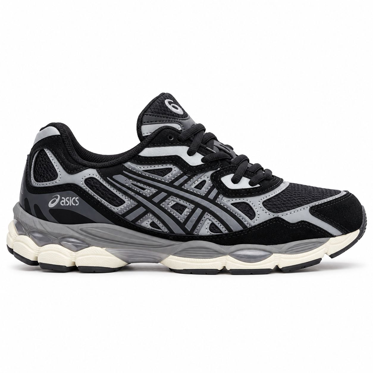 ASICS GEL-NYC Black / Metallic Grey sneaker - lateral profile