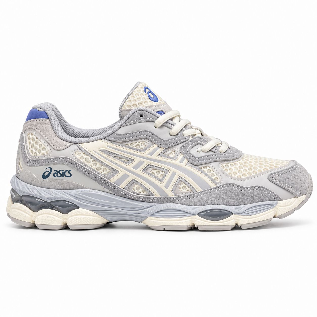 ASICS GEL-NYC Cream / Pale Blue sneaker - lateral profile