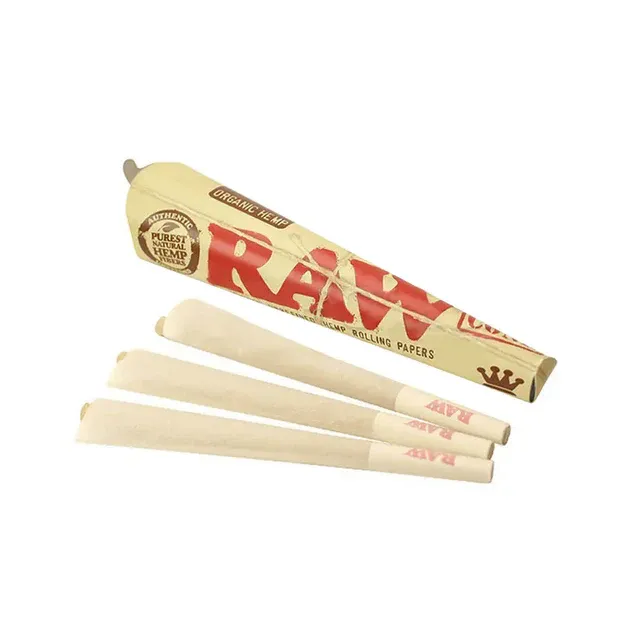 RAW Pre-rolled Cones Organic Hemp 3pk