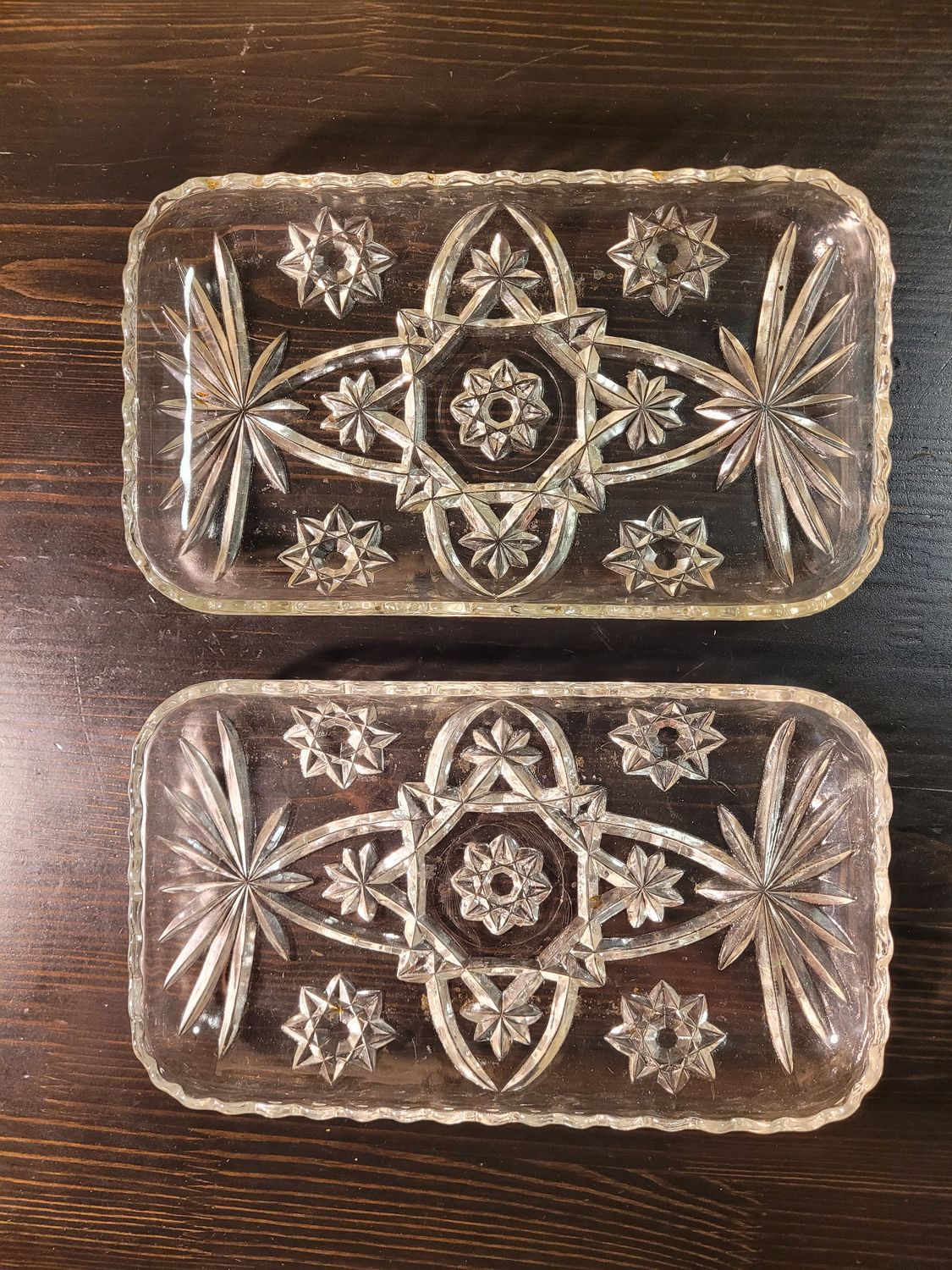 Vintage Crystal Rolling Trays