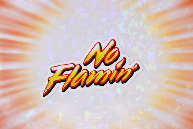 NO FLAMIN&#39; STICKER