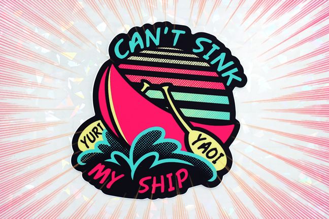 CAN&#39;T SINK MY SHIP STICKER
